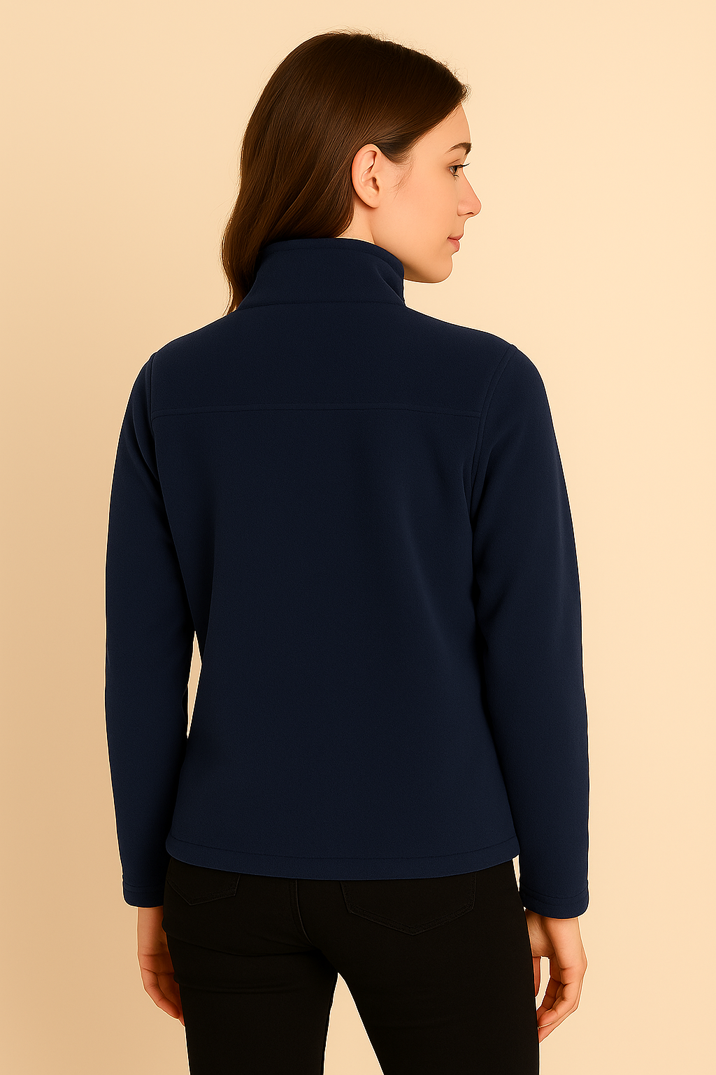 Unisex Fermuarlı Cepli Dik Yaka Polar