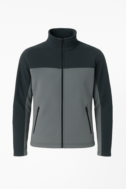 Unisex Fermuarlı Cepli Dik Yaka Polar