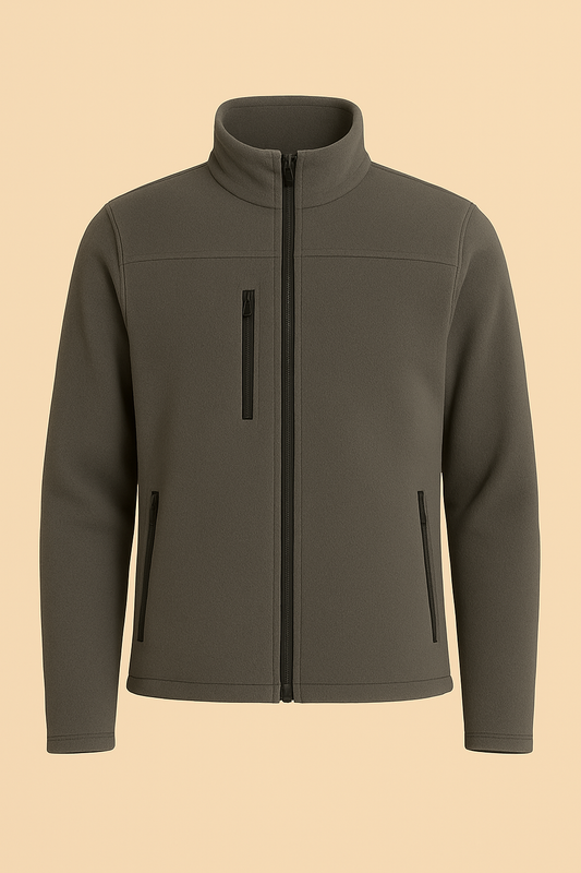 Unisex Fermuarlı Cepli Dik Yaka Polar