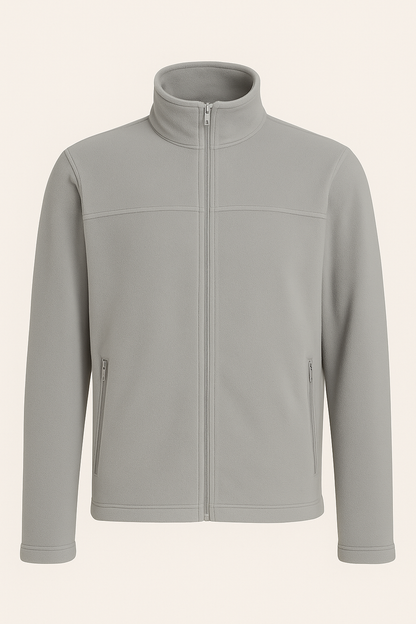 Unisex Fermuarlı Cepli Dik Yaka Polar