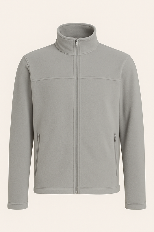 Unisex Fermuarlı Cepli Dik Yaka Polar