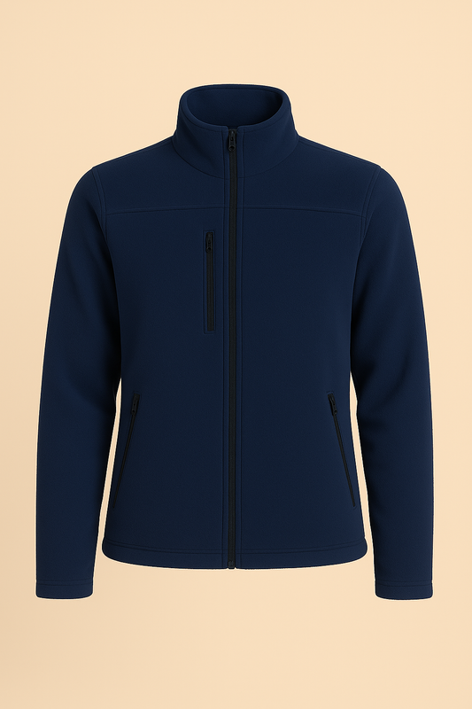 Unisex Fermuarlı Cepli Dik Yaka Polar