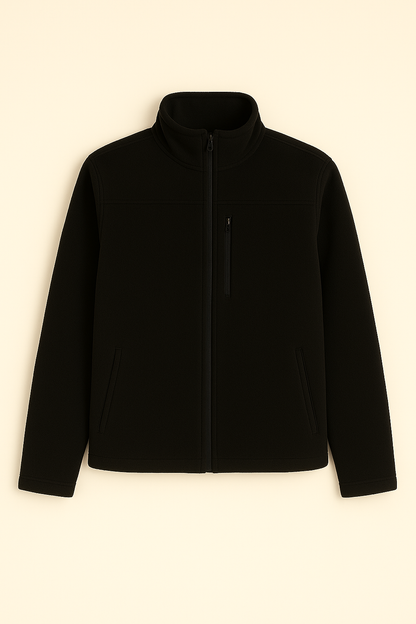 Unisex Fermuarlı Cepli Dik Yaka Polar