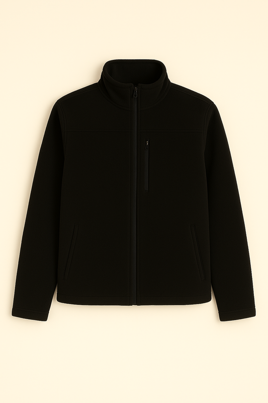 Unisex Fermuarlı Cepli Dik Yaka Polar